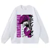 Camiseta de manga corta desgastada con estampado de cómic, peso pesado, talla grande, hombros caídos, estilo urbano, estilo bidimensional, marca unisex de moda