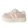 Tenis Rosa de Suela Gruesa para Mujer, Lindos y Feos, Nuevo Chic Otoño 2025 Diseño de Nicho Zapatos de Pan, Zapatos Blancos Forrest Gump