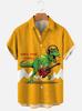 Camisa de manga curta estilo europeu e americano com estampa animal para o verão de 2024 Nova moda camisa masculina cardigã casual digital 3D
