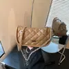 Bolso de cadena acolchado estilo Chanel para mujer, nuevo bolso de moda para hombro o axila, bolso cruzado simple para el día a día, bolso de media luna