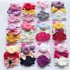 Diadema de Rosquilla para Niños Europeos y Americanos Set de Tres Piezas de Accesorios para el Cabello de Niñas de Flores Triples Diadema de Nylon para Bebé Tocado