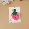 Porta-moedas Criativo de Couro PU Novo Estilo Padrão Lichia Fruta Mini Carteira Fofa Bolsa de Armazenamento para Fones de Ouvido com Pingente