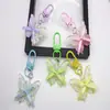 Llavero de Cinta de Lazo Estampada Fresca y Dulce de Verano Colgante para Bolsa Estilo Hada Princesa Lindo