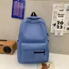 Mochila Nova Moda Casual Simples Versátil Grande Capacidade Cor Pura Moda Japonesa e Coreana Bolsa Escolar Estudante Mochila Pasta