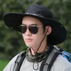 Nuevo Sombrero de Sol con Protección Solar para Montañismo de Hombre, Sombrero de Pesca al Aire Libre con Visera Grande, Sombrero de Pescador Transpirable