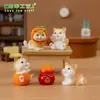 Paisaje en miniatura, decoraciones creativas de Año Nuevo, adornos de caja sorpresa de gatito naranja lindos y auspiciosos, accesorios para coches y escritorios