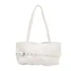 Bolso tote estilo retro para mujer, con detalle de cinturón de cuero, perfecto para el verano de 2026, y adecuado para ir al trabajo o como bolso de hombro