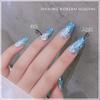 Internet Sereia Vermelha Ji Lantejoulas Gradiente Japonês Cor Brilhante Glitter Arte de Unhas Laser Flash Terapia de Luz Adesivos de Unhas Joias