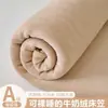 Capa de lençol de cama de veludo de leite espessado para inverno, peça única, adequada para dormitórios, conjunto de lençóis de microfibra, com forro de fleece, protetor de colchão e capa resistente à sujeira