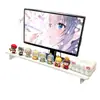 Soporte Elevado para Computadora Escritorio Acrílico Estante para Monitor Base de Almacenamiento de Escritorio Oficina Soporte para Laptop