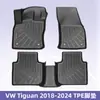Adecuado para Vw Tiguan 2018-2024 Alfombrillas de Piso Tpe 3D Material para Todo Clima Alfombrilla de Maletero Alfombrillas de Piso