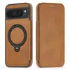 Adequado para Google 11Proxl Suporte Magnético de Sucção Giratório 360 graus Capa de Celular Pixel9 Carregamento Sem Fio Capa Flip de Couro