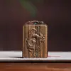 Transmissão ao Vivo de Amuletos Budistas Esculpidos Preciosos, Pingentes de Guanyin para Homens e Mulheres, Pingentes de Madeira Antiga, Colares Inspirados no Zen, Presentes de Feriado