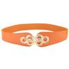 Novo cinto elástico feminino vintage fivela torcida Tribunal cintura larga selo com saia casaco cinto decorativo fabricantes