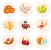 Hk007-T Pegatinas Redondas Decorativas de Acción de Gracias Sellos Adhesivos para Sobres de Tarjetas de Felicitación Pegatinas Redondas de Sello