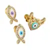 Venta caliente transfronteriza pendientes pequeños y exquisitos de ojo de diablo personalidad retro francesa nicho creativo pendientes de hip-hop joyería