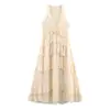 Comercio Exterior Transfronterizo Ropa de Mujer 2026 Nuevo Producto Moda Estilo Europeo y Americano Vestido Midi Suelto Decorativo en Capas 4772314