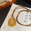 Tienda de oro con accesorios de bricolaje de oro con incrustaciones de diamantes, colgante de Buda giratorio de gran día, collar de cuentas de transferencia, colgante femenino