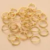 Color Oro Real 18K Conservación del Color Conjunto de Cuentas de Encaje Anillo de Cuentas Anillo de Cuentas Doble Agujero Retorcido Accesorios DIY Bordado a Mano Anillo de Perlas