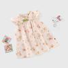 Vestido de menina 2024 Verão Novo Vestido Fofo de Menina Pequeno Qinglong Roupas Roupas Infantis