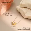 Collar de Acero Inoxidable de Alta Gama con Forma de Corazón Tridimensional de Diamantes de Colores Transfronterizo para Mujer, Diseño Minimalista, Versátil para el Viaje Diario, Elegante Cadena para la Clavícula