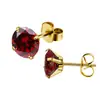 Aretes de Acero Inoxidable Estilo Europeo y Americano AAA Zirconia Colorida Redonda Mariposa Tachuelas para Oreja Hélice Simple Versátil Accesorios de Aretes de Moda