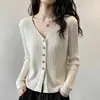 Toma real: Nueva ropa de otoño para mujer talla grande, simple y elegante, top cárdigan adelgazante con tejido de punto suave y acogedor