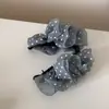 Presilha de Cabelo Elegante em Gaze com Bolinhas Estilo Francês, Nova Presilha Banana Tendência, Simples e Suave para Rabo de Cavalo, Novo Acessório de Cabelo