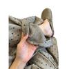 Calça Polka Dot Cáqui 2025 Feminina Primavera e Outono 2025 Nova Calça Social Listrada Preguiçosa e Relaxada com Pernas Largas