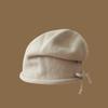 Atacado pullover cap meninas cordão ondulação vento preguiçoso amontoado cap cor sólida dos homens chapéu de malha