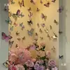 Adesivos de parede decorativos de borboleta 3D em PVC Monet Garden criam uma área de fotos atmosférica e um canto perfeito para fotos.