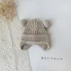 Adorable Gorro para Bebé con Orejas de Oso, Nuevo Estilo Otoño e Invierno, Protección para los Oídos del Bebé, Cálido Gorro de Lana Tejida para Niños y Niñas