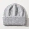Gorro liso para hombre y mujer, Gorro de punto de doble capa de color sólido para otoño e invierno, Gorro pullover versátil y moderno, Gorro de baile callejero de comercio exterior, Moderno