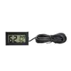 Termômetro de geladeira com fio de 1 metro, termômetro para aquário, medidor de temperatura da água, com sonda à prova d'água, display digital eletrônico