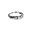 Anillo Versátil de Personalidad Plateado Galvanizado de Plata S999 de Alta Calidad para Mujer, Joyería de Anillo de Corona con Diamante de Seis Garras de Lujo Ligero