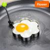 Creativa Freidora de Huevos de Acero Inoxidable, Anillo para Huevos Grueso en Forma de Corazón Verde, Molde para Panqueques Negro, Moldeador de Huevos