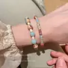 Pulseira de Pedras Shoushan com Contas para Mulheres Verão Nicho Design Fresco DIY Contas Soltas Fio Acessórios Pulseira Atacado