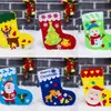 Meias de Natal de TNT para Crianças Pacote de Material DIY Artesanal para Jardim de Infância Meias de Costura Presentes Artesanais