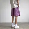 Shorts Casuales de Moda de Seda de Hielo de Secado Rápido con Costuras y Cremallera Lateral de Doble Extremo, Novedad Verano 2024