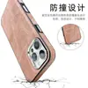 Funda de Teléfono Apple Resistente a Caídas con Textura de Mezclilla Forro Polar de Cuero iphone16 Funda Protectora de Cuero para Negocios