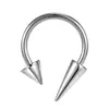 Anillo de Herradura Cónico Apuntado Transfronterizo Acero de Titanio Acero Inoxidable Aro para Labio Clavo para Labio Joyería Piercing Punk Personalizado Fábrica Stock Listo