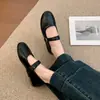 Zapatos Mary Jane para mujer, versátiles, nuevo estilo retro francés de gamuza, primavera y otoño 2026, zapatos planos coreanos con estampado de leopardo para mujer