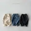Pantalones vaqueros de estilo coreano de otoño para niños y niñas de 0 a 3 años, vaqueros infantiles versátiles de color liso suaves