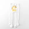 Leggings con Estampado de Dibujos Animados para Niñas, Mallas Blancas con Pies para Bebés y Niños Pequeños, Colección Primavera y Otoño