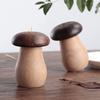 Caja de Palillos de Dientes de Hongo, Tubo de Palillos de Dientes Creativo de Madera de Aspecto Elevado, Tarro de Palillos de Dientes de Madera Maciza, Caja de Almacenamiento de Palillos de Dientes de Nogal