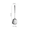 Espátula de Aço Inoxidável 316 com Ponta Afiada, Utensílio de Cozinha Brilhante, Colher de Cozinhar com Cabo Longo, Colher Pequena de Sopa para Cozinha, Escumadeira, Espátula Doméstica para Fritar