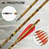 Venta Caliente Transfronteriza 16-22 pulgadas Flechas de Ballesta Camuflaje de Carbono Mixto Diámetro Exterior 8.8 Flechas de Tiro con Arco Plumillas de Goma de 4 pulgadas
