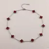 Acero de Titanio Cadena para Clavícula de 10 Pétalos Collar de Trébol de Cuatro Hojas de 10 Pétalos Horno 18K Colorfast Lujo Ligero Nicho Exclusivo Transfronterizo Suministro