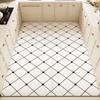 Tapete de cocina minimalista moderno impermeable a prueba de aceite tapete de cuero para piso hogar fácil de limpiar y cuidar tapete para piso entrega de una pieza