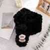 Bufanda para niña suave con relieve de flor con cara sonriente linda para otoño e invierno, estilo coreano para estudiantes, combinable con todo